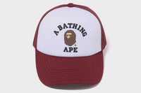 Bape Bathing Ape College Logo Mesh Hat Maroon