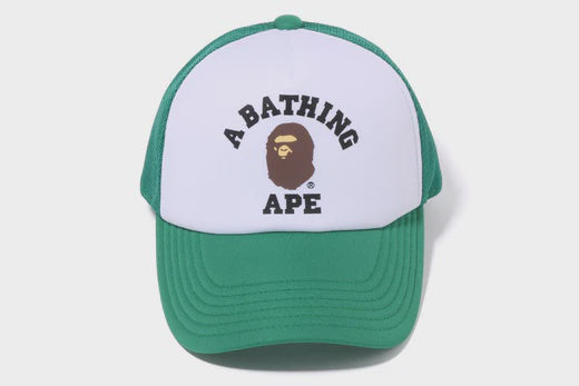 Bape Bathing Ape College Logo Mesh Hat Green