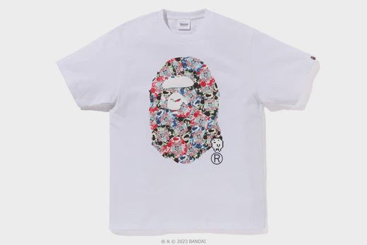 BAPE X TAMAGOTCHI APE HEAD TEE WHITE