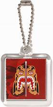 Bape Color Camo Tiger Keychain RED